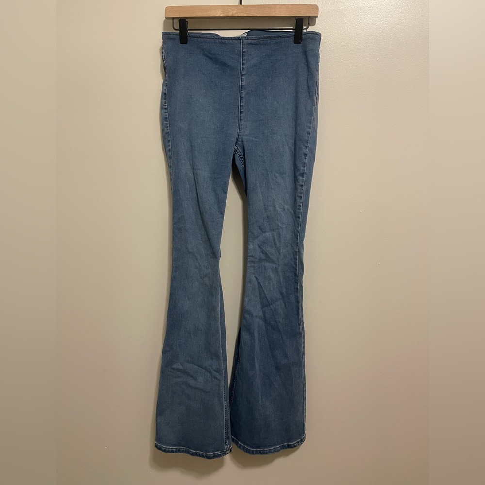 Free People Denim Blue Wide Leg Jeans
